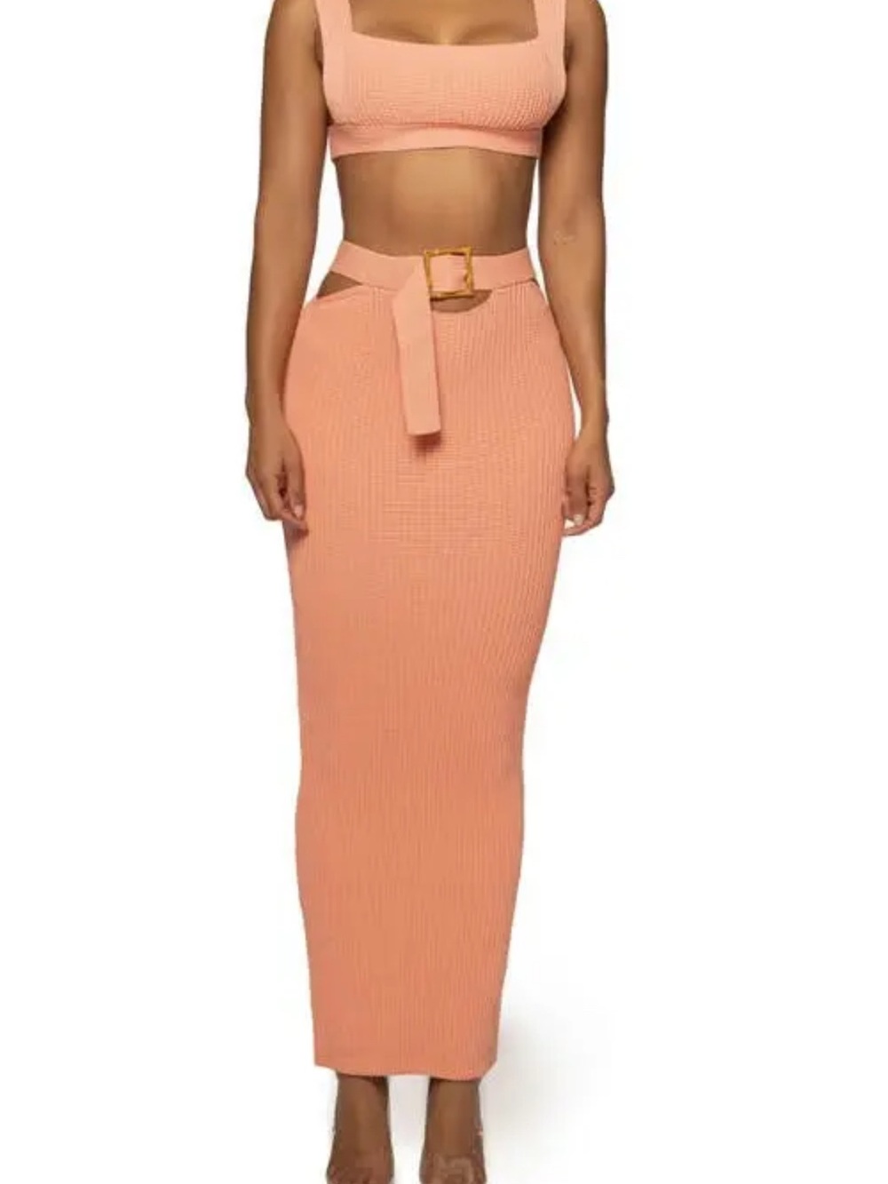 Jluxlabel Nikole 2-piece ribbed set size M - Picture 2 of 7